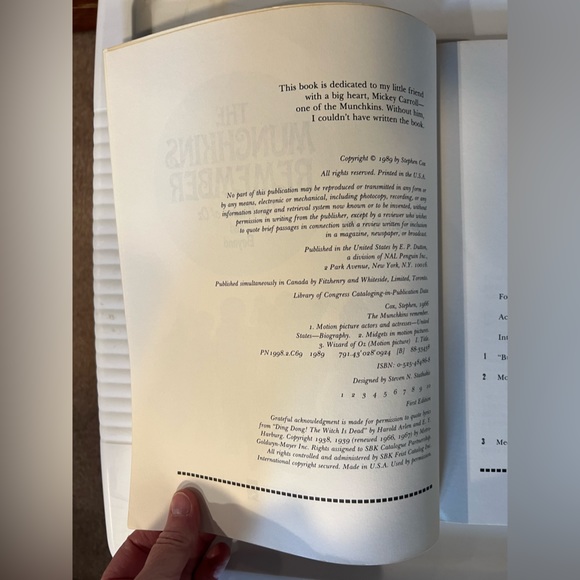 The Munchkins Remember by Stephen Cox 1989 printing - Picture 5 of 5